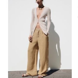 NWT Zara textured knit cardigan ice